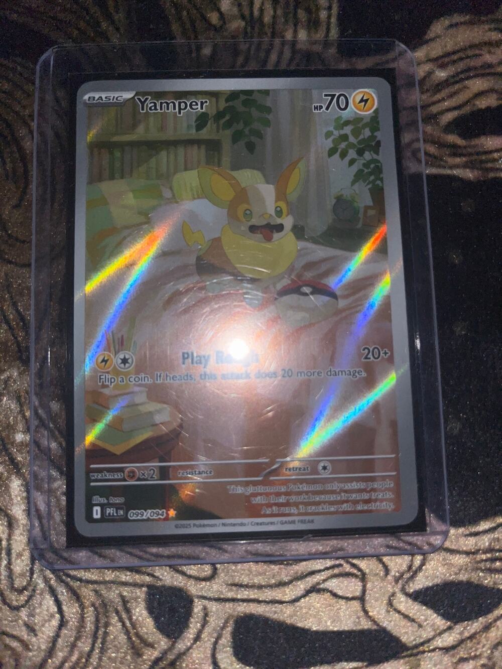 Yamper Illustration Rare (#099/094) from the 2025 Phantasmal Flames